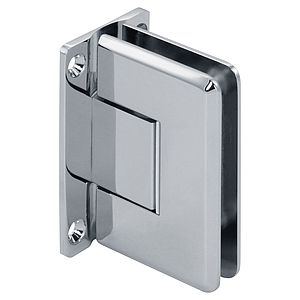 Pluto Zero Adjustable Full Back Beveled Shower Door Hinge with Scallop