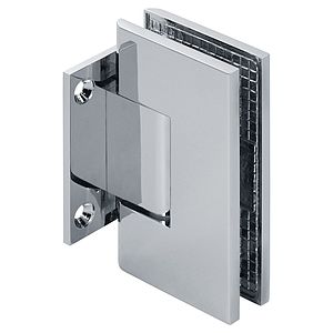 Venus Square Shower Door Hinge, Wall Mount, Short Back