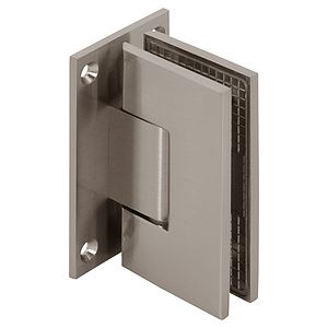 Venus Adjustable Square Full Back Shower Door Hinge, Wall Mount