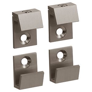 5/8" Wide Beveled Mirror Clips for 1/4" (6mm) Mirrors - Set of 4