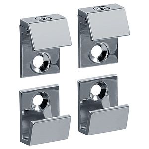 5/8" Wide Beveled Mirror Clips for 1/4" (6mm) Mirrors - Set of 4