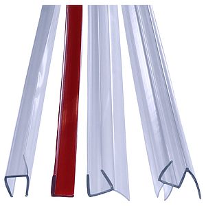 95" Long Plastic Sweep Kit for 3/8" Thick Inline & 90-Degree Shower Door Glass