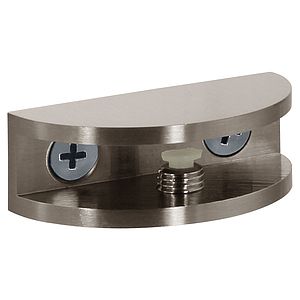 Rounded Glass Shelf Bracket for 1/4" to 3/8" Shelves - 1 Piece